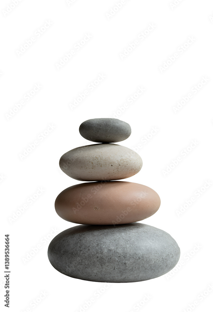 Stacked Zen Stones, Balance, Harmony, Transparent Background.. Stacked Zen Stones, Balance, Harmony, Transparent Background..