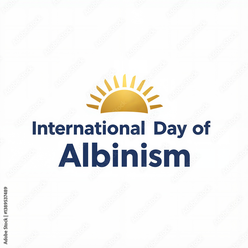 Fototapeta premium International Day for the Dissemination of Information about Albinism 