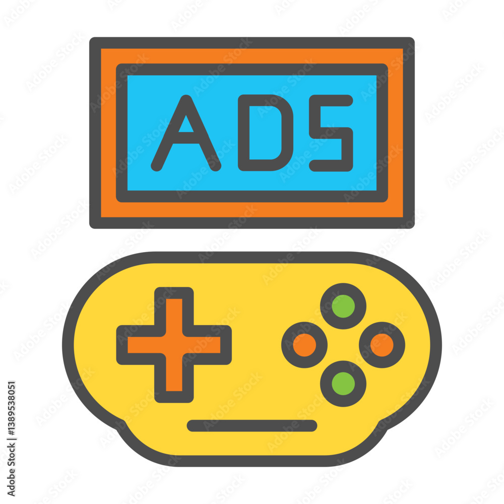 Obraz premium Game Ads Icon