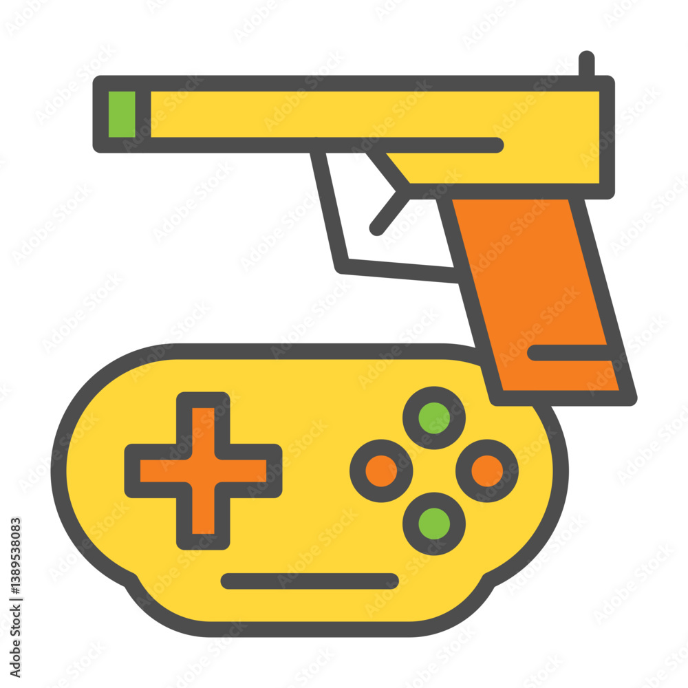Obraz premium Game Gun Icon