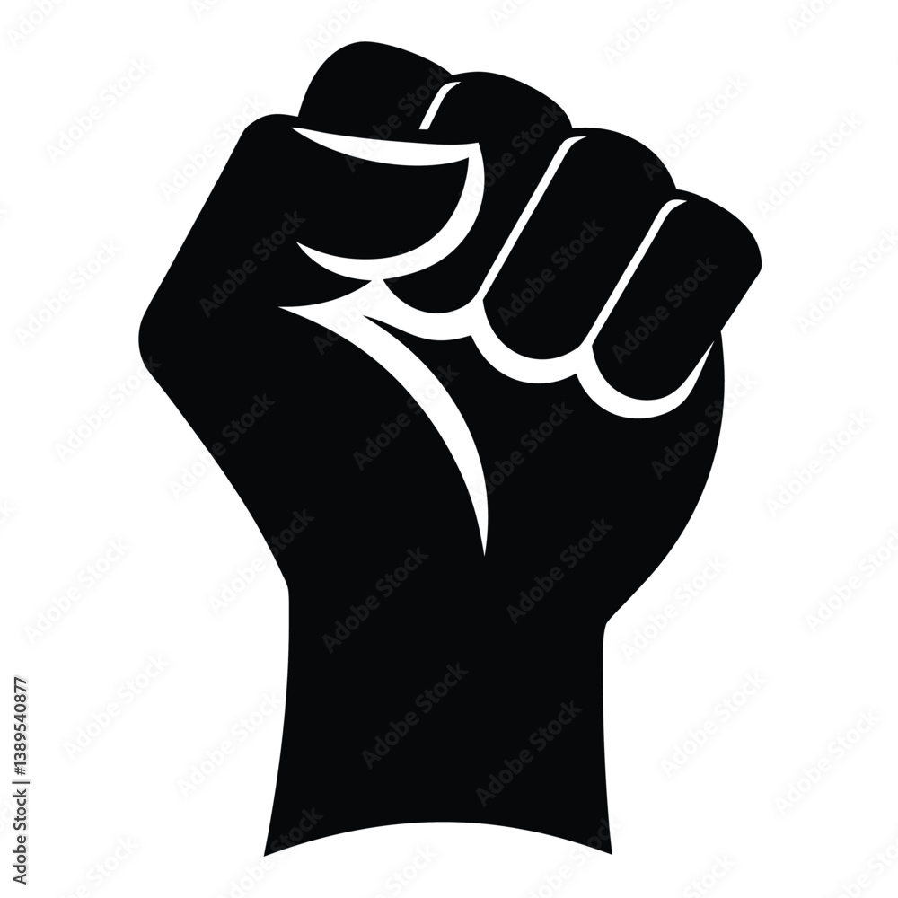 Obraz premium Empowering Fist A Symbol of Strength, Unity, and Resistance