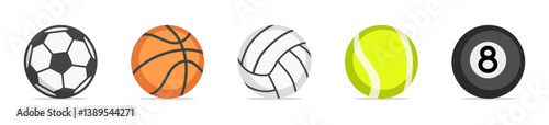 Variety of Sports Balls Illustration Vector Set