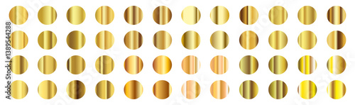 Gold Gradient Circles Vector Collection