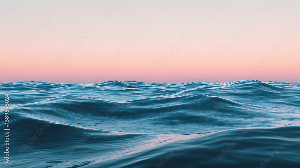 Obraz premium Calm ocean waves at sunset. (2)