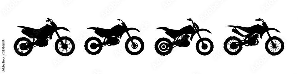 Obraz premium dirt bike icon, dirt bike silhouette vector illustration-simple silhouette illustration of dirt bike, perfect for dirt bike logos and icons