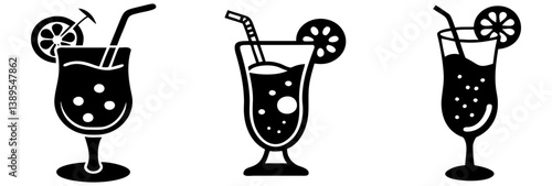 gin fizz icon, gin fizz silhouette vector illustration-simple silhouette illustration of gin fizz, perfect for gin fizz logos and icons