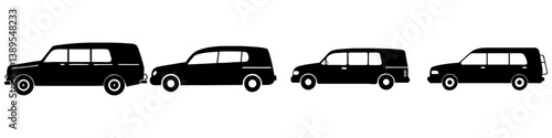 Fotografie hearse icon, hearse silhouette vector illustration-simple silhouette illustratio
