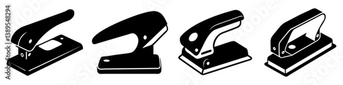 hole puncher icon, hole puncher silhouette vector illustration-simple silhouette illustration of hole puncher, perfect for hole puncher logos and icons