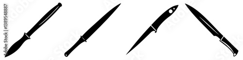 letter opener icon, letter opener silhouette vector illustration-simple silhouette illustration of letter opener, perfect for letter opener logos and icons