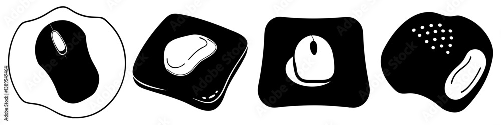 mouse pad icon, mouse pad silhouette vector illustration-simple silhouette illustration of mouse pad, perfect for mouse pad logos and icons mouse pad icon, mouse pad silhouette vector illustration-simple silhouette illustration of mouse pad, perfect for mouse pad logos and icons