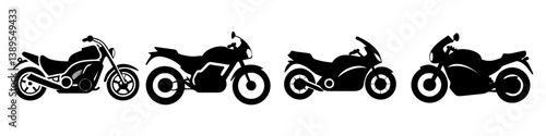 motorcycle icon, motorcycle silhouette vector illustration-simple silhouette illustration of motorcycle, perfect for motorcycle logos and icons
