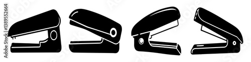 stapler icon, stapler silhouette vector illustration-simple silhouette illustration of stapler, perfect for stapler logos and icons