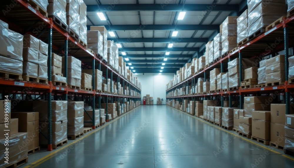 Fototapeta premium Design a system that tracks the movement of goods throughout a supply chain