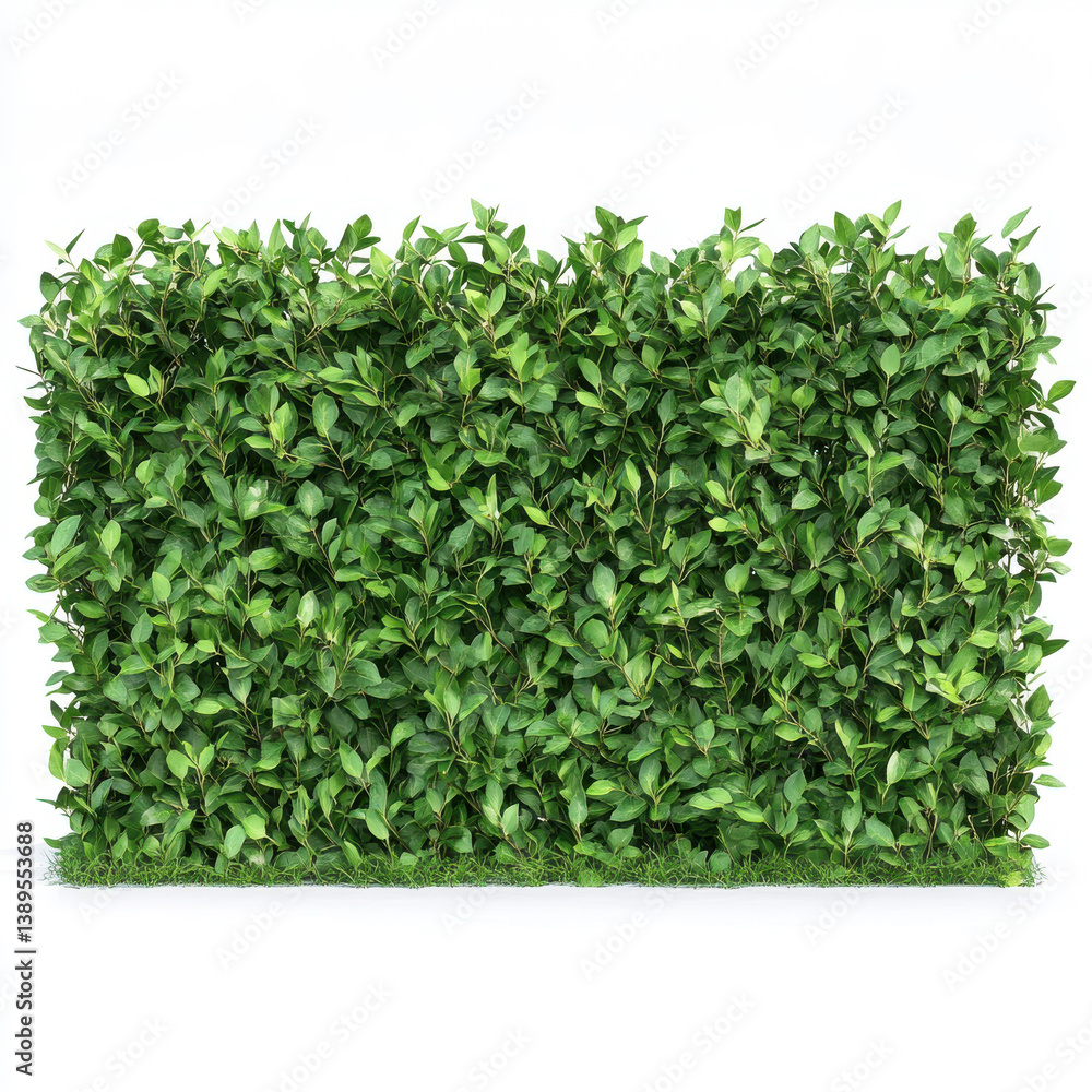 Obraz premium Lush green hedge vibrant foliage dense leaves perfect for landscaping design adds natural beauty fresh green tones