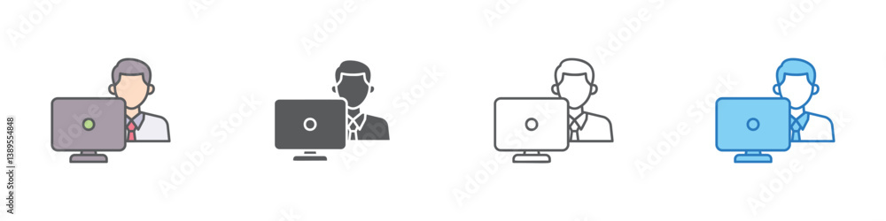 Administration Icon Set Multiple Style Vector Collection Administration Icon Set Multiple Style Vector Collection