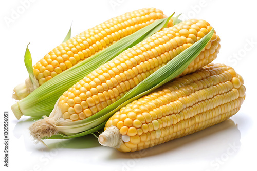 fresh corn image isolated on white background