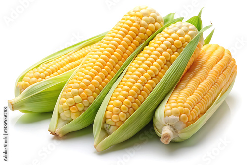 fresh corn image isolated on white background