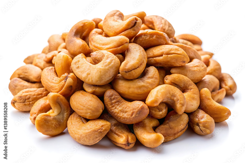 roasted cashew nuts image isolated on white roasted cashew nuts image isolated on white