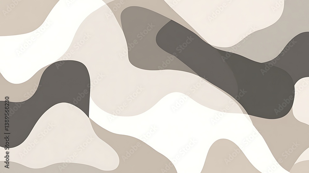 Abstract beige and grey wavy shapes background. Abstract beige and grey wavy shapes background.