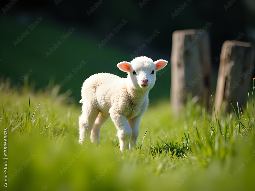 Fototapeta premium flock of sheep in the grass