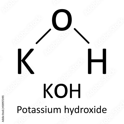 Potassium hydroxide Structure Formula