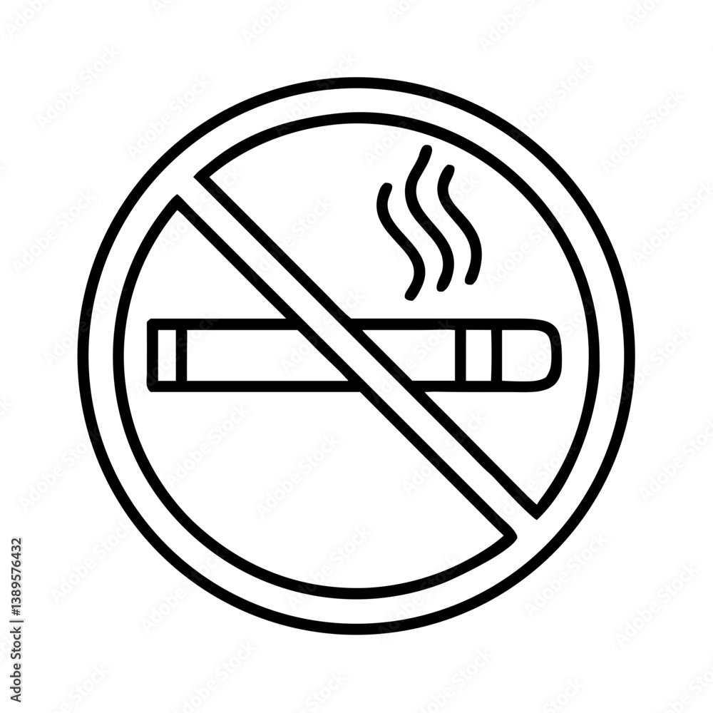 No Smoking Sign with E-Cigarette Symbol in Black and White No Smoking Sign with E-Cigarette Symbol in Black and White