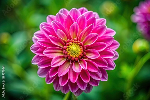 Aerial close-up: vibrant pink flower blooms, soft plant backdrop. Ample copy space.