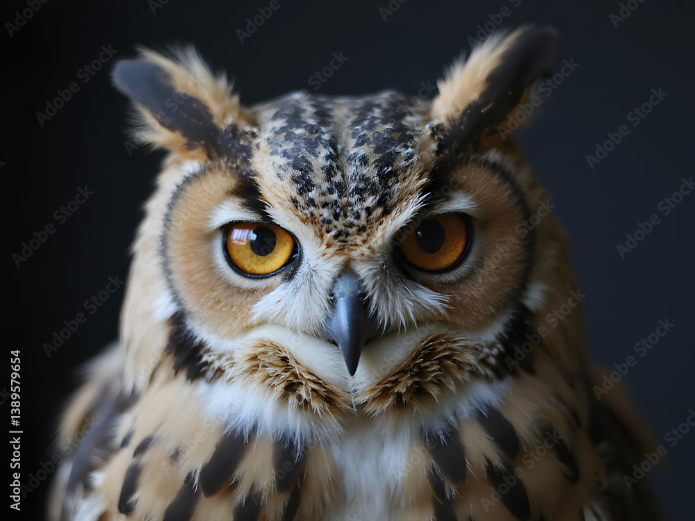 Naklejka premium Majestic Owl Portrait
