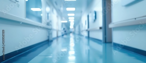 Wallpaper Mural Interior of modern clean hospital medical building in blurred background. Generated AI image Torontodigital.ca