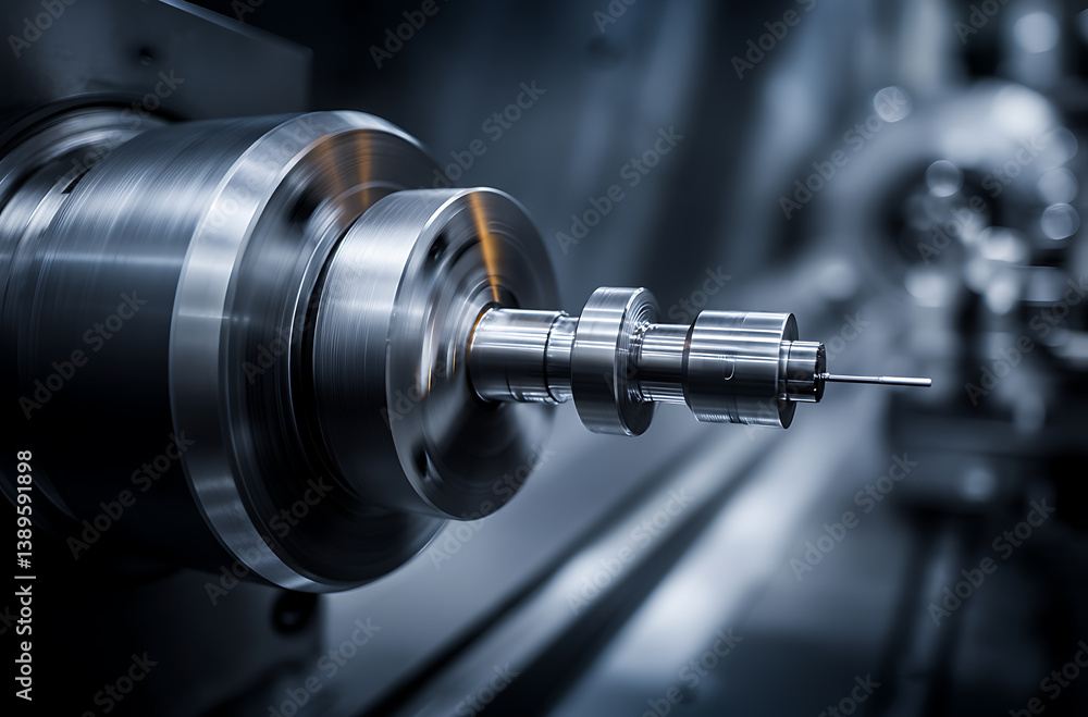 Precision Machining Close Up Industrial Metalworking Factory Steel Manufacturing Process Precision Machining Close Up Industrial Metalworking Factory Steel Manufacturing Process