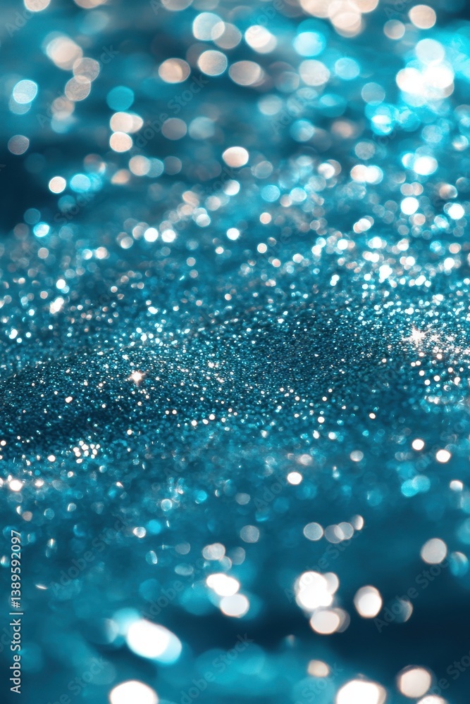 Abstract Blue Glitter Background with Sparkling Light Effect and Soft Blur for Festive Celebration and Decorative Design Abstract Blue Glitter Background with Sparkling Light Effect and Soft Blur for Festive Celebration and Decorative Design