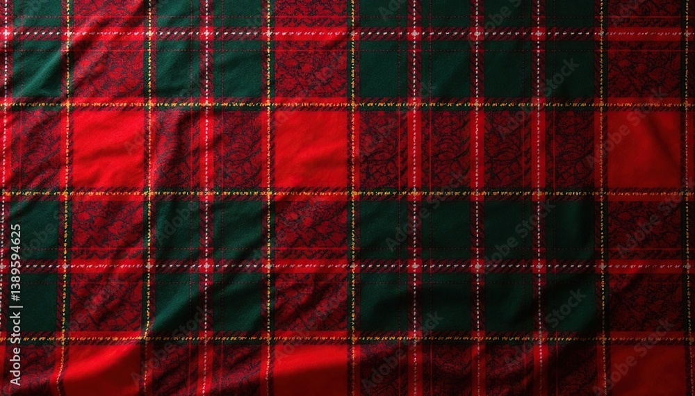 Classic red and green plaid textile, seamless repeat, plaid, repeat Classic red and green plaid textile, seamless repeat, plaid, repeat