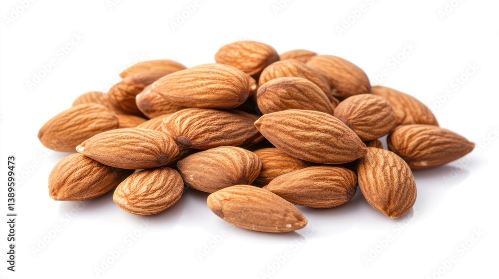 Pile of Almonds on White Background (1) Pile of Almonds on White Background (1)