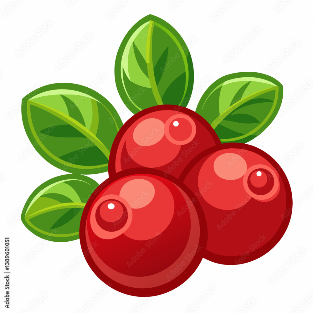 Obraz premium red currant with leaves