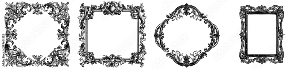 A heraldic frame design element featuring a crest and coat of arms border