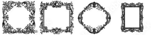 Obraz na płótnie A heraldic frame design element featuring a crest and coat of arms border w salonie