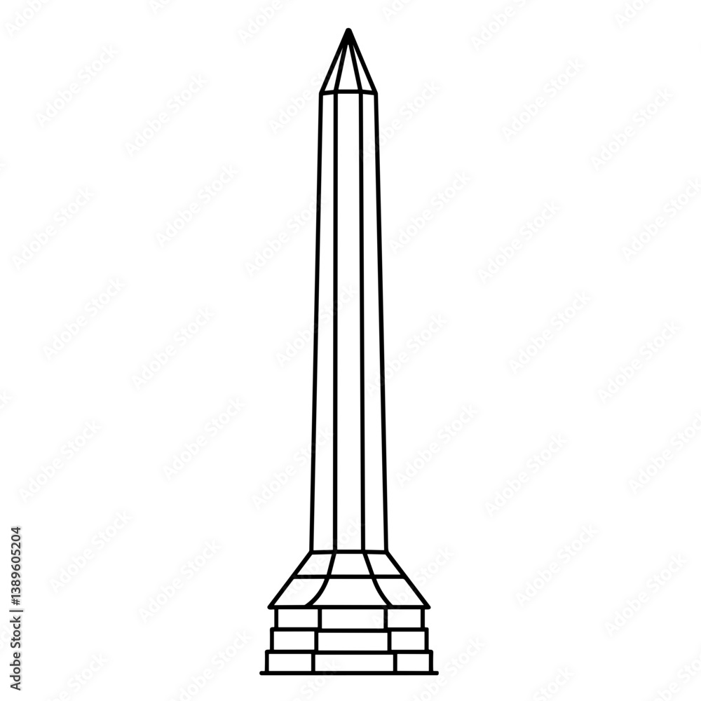 Minimalist Monument Obelisk Icon Minimalist Monument Obelisk Icon