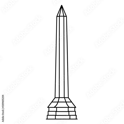 Minimalist Monument Obelisk Icon 