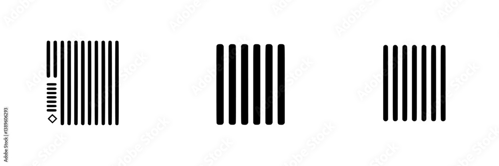 Minimalist vector line icons showcasing various striped patterns suitable for modern design projects Minimalist vector line icons showcasing various striped patterns suitable for modern design projects
