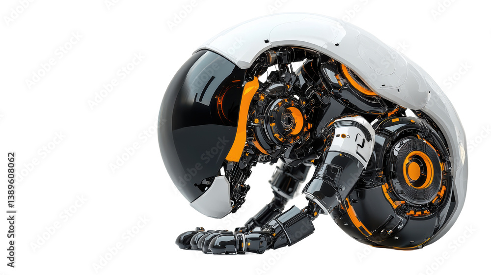 Fototapeta premium Futuristic robot cyborg with intelligence