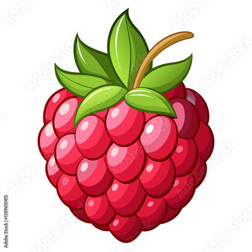 raspberry with leaves