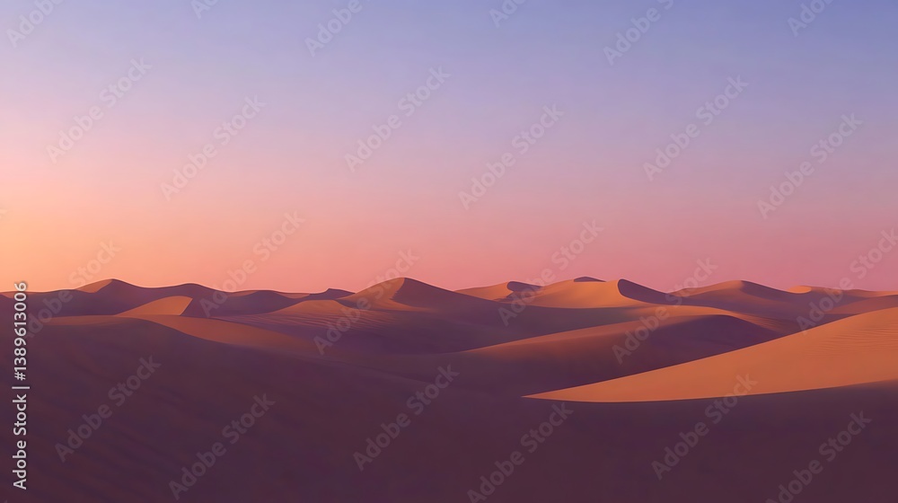 Desert landscape at sunset, soft focus. Desert landscape at sunset, soft focus.