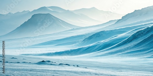 Serene abstract blue gradient, softly flowing, modern digital art wallpaper.