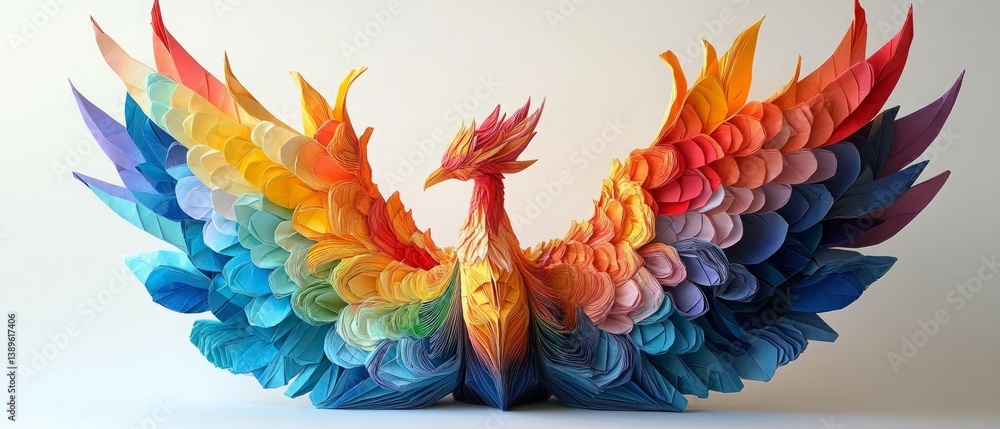 Vibrant Origami Design: A Colorful Masterpiece