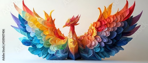 Vibrant Origami Design: A Colorful Masterpiece