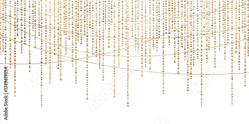 string lights isolated glowing realistic garlands