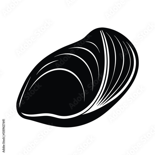 mussel silhouette vector