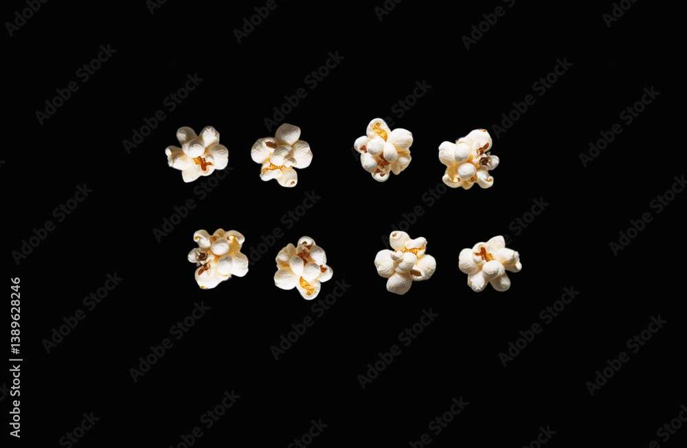 ready popcorn on black background, minimalism, popcorn picture ready popcorn on black background, minimalism, popcorn picture