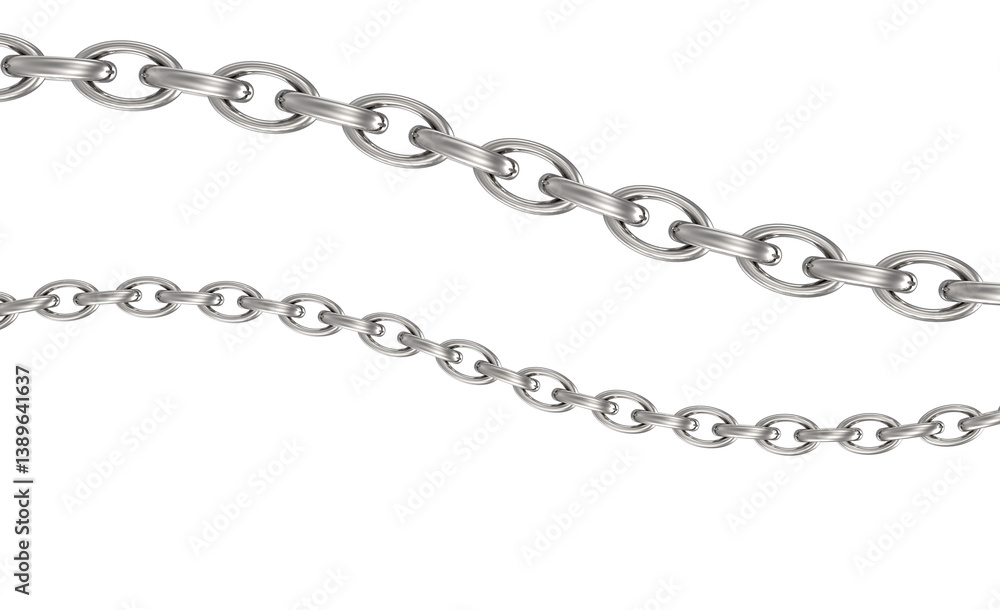 3d render Silver Chain Link Design 3d render Silver Chain Link Design
