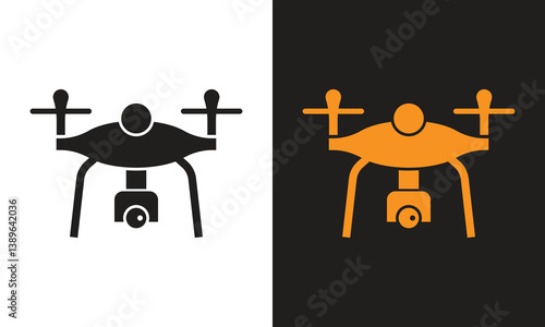 Drone, Quadrocopter icon set. Technology devices set. Drone silhouette icon. Great for entertainment, industry, web and business.
